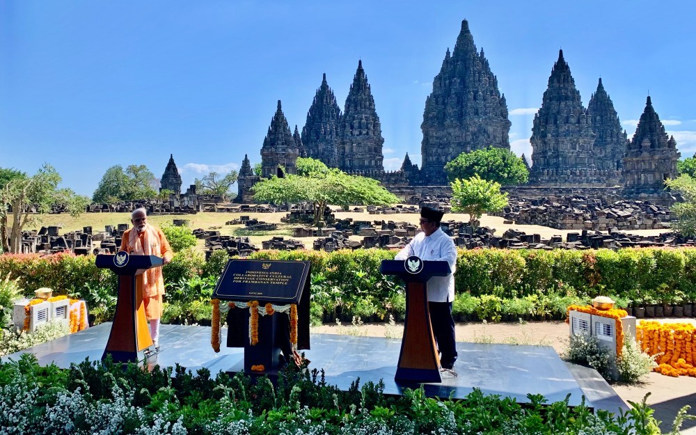 Presiden Prabowo dan PM Modi Resmikan Kerja Sama Indonesia-India untuk Konservasi Candi Prambanan