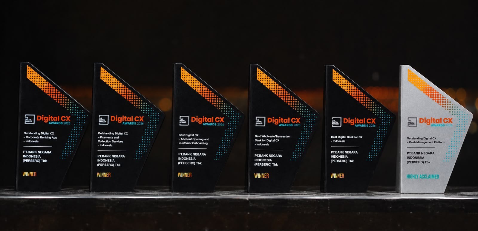 BNI (BBNI) Borong Enam Penghargaan Digital CX Awards 2026 (FOTO:Dok BBNI)