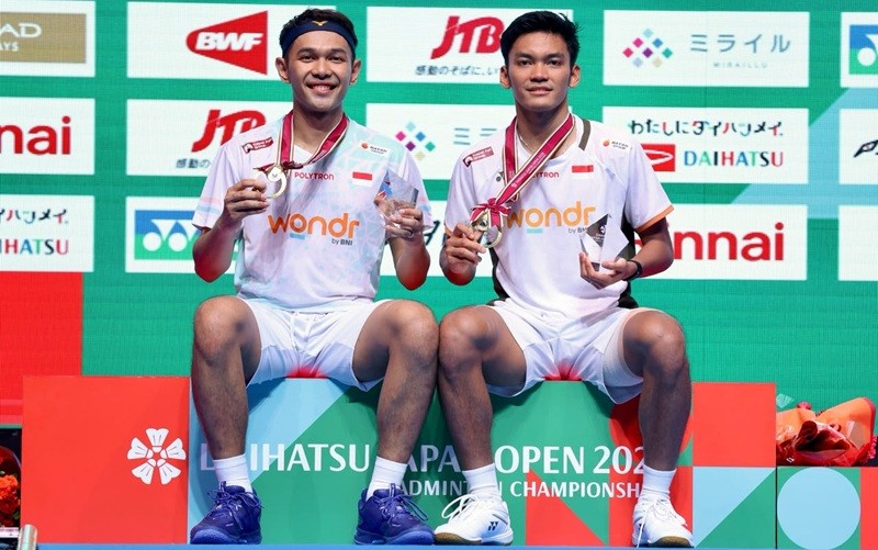 Pasangan ganda putra, Fajar Alfian dan Muhammad Shohibul Fikri, menorehkan prestasi dengan menjuarai Japan Open 2026. (Foto: Ist)