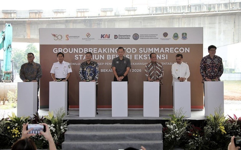 PT Summarecon Agung Tbk (SMRA) resmi memulai pembangunan kawasan Transit Oriented Development (TOD) di Stasiun Bekasi Ekstensi. (Foto: IG @agusyudhoyono)