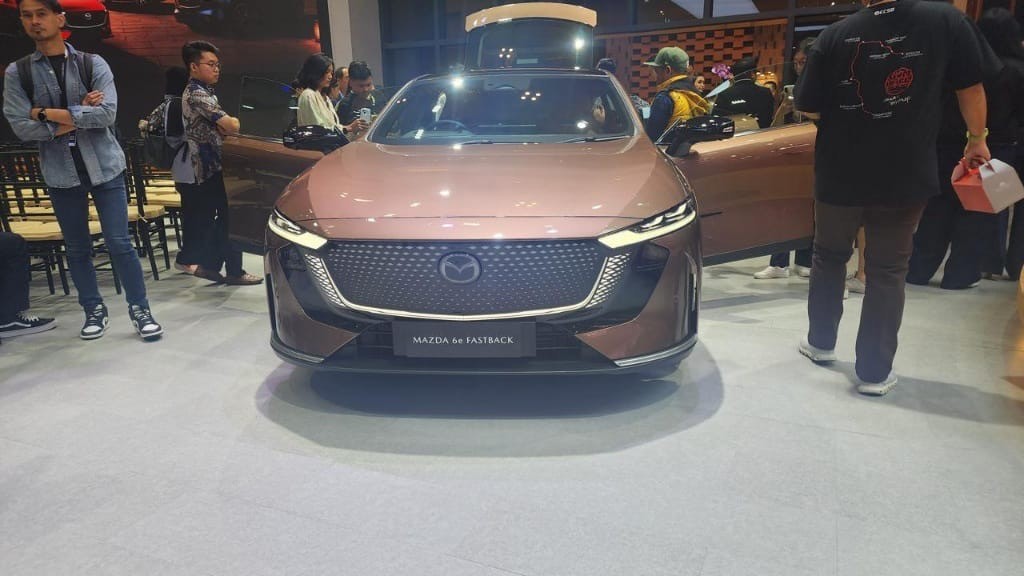 Mazda Debut Mobil Listrik Perdana di GIIAS 2026, Harga Rp850 Juta. Foto: iNews Media Group.