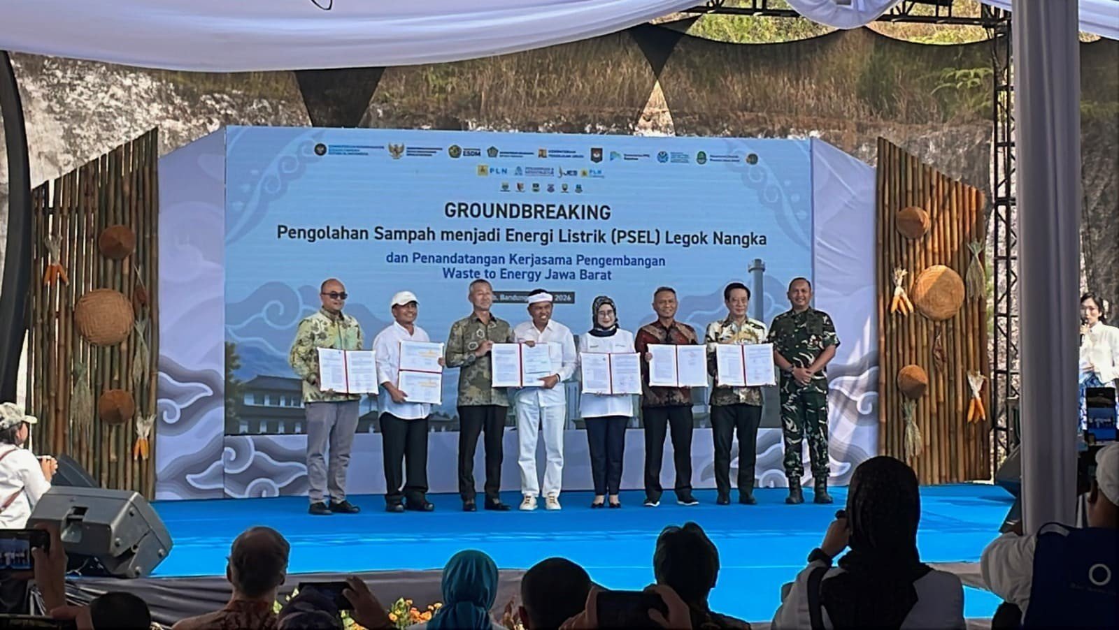 Solusi Sampah Jangka Panjang, Pemprov Jabar Resmi Mulai Pembangunan PSEL Legok Nangka. (Foto: MNC Media)