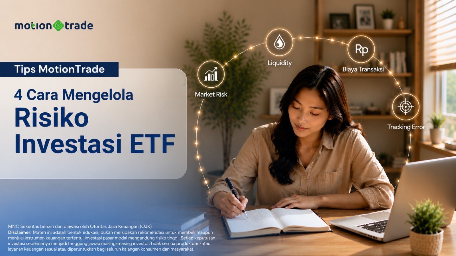 Tips MotionTrade: 4 Cara Mengelola Risiko Investasi ETF. (Foto: MNC Sekuritas)