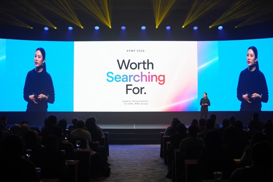 Angela Tanoesoedibjo di APMF 2026: Di Era Algoritma, Merek Harus Jadi Worth Searching For. (Foto iNews Media Group)