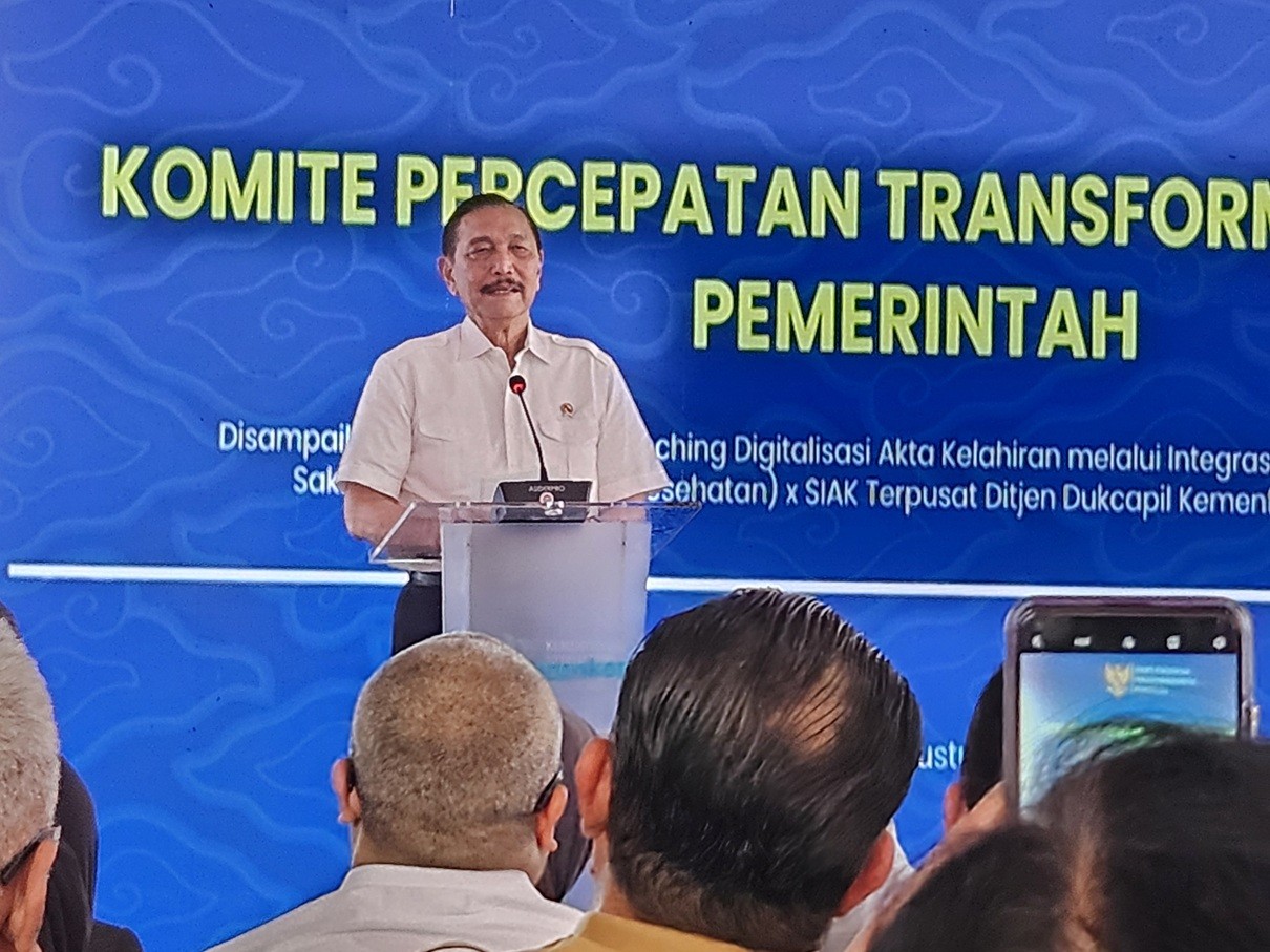 Luhut: Integrasi Data Berbasis AI Bisa Hemat Anggaran hingga Rp1.200 Triliun. (Foto Yuwantoro/IMG)