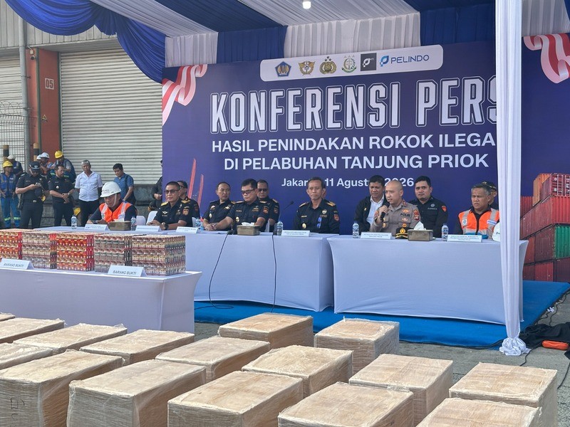 Ditjen Bea Cukai Sita 8,96 Juta Rokok Ilegal, Potensi Kerugian Negara Rp8,66 Miliar. (Foto: MNC Media)