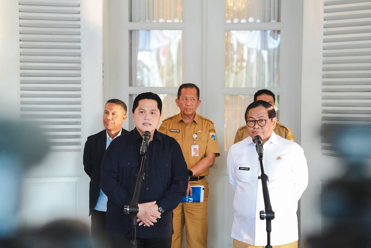 Erick Thohir dan Pramono Bertemu, Bahas Persiapan Tuan Rumah FIFA ASEAN Cup 2026 (FOTO:Dok Ist)