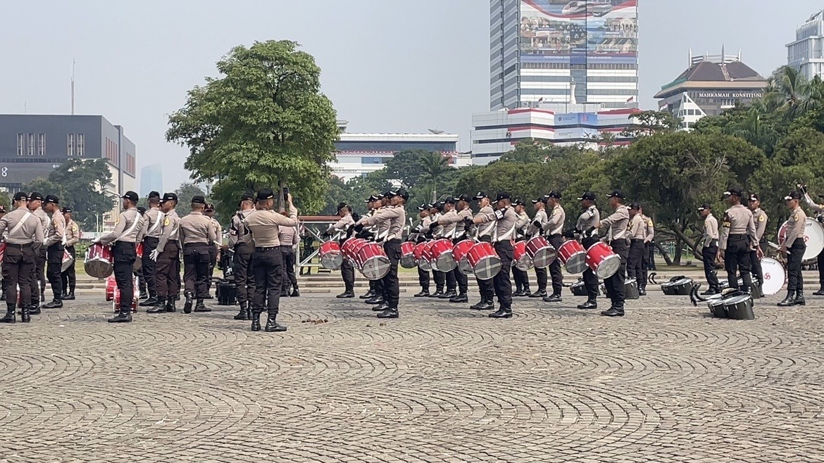 Begini Suasana Persiapan Upacara HUT RI Ke-81 di Monas (FOTO:Dok Ist)