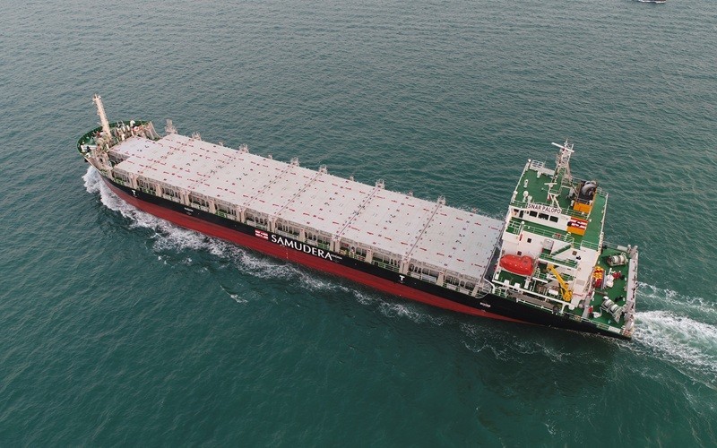 PT Samudera Indonesia Tbk (SMDR) membuka rute perdana yang menghubungkan Pelabuhan Patimban, Subang, Jawa Barat. (Foto: Ist)