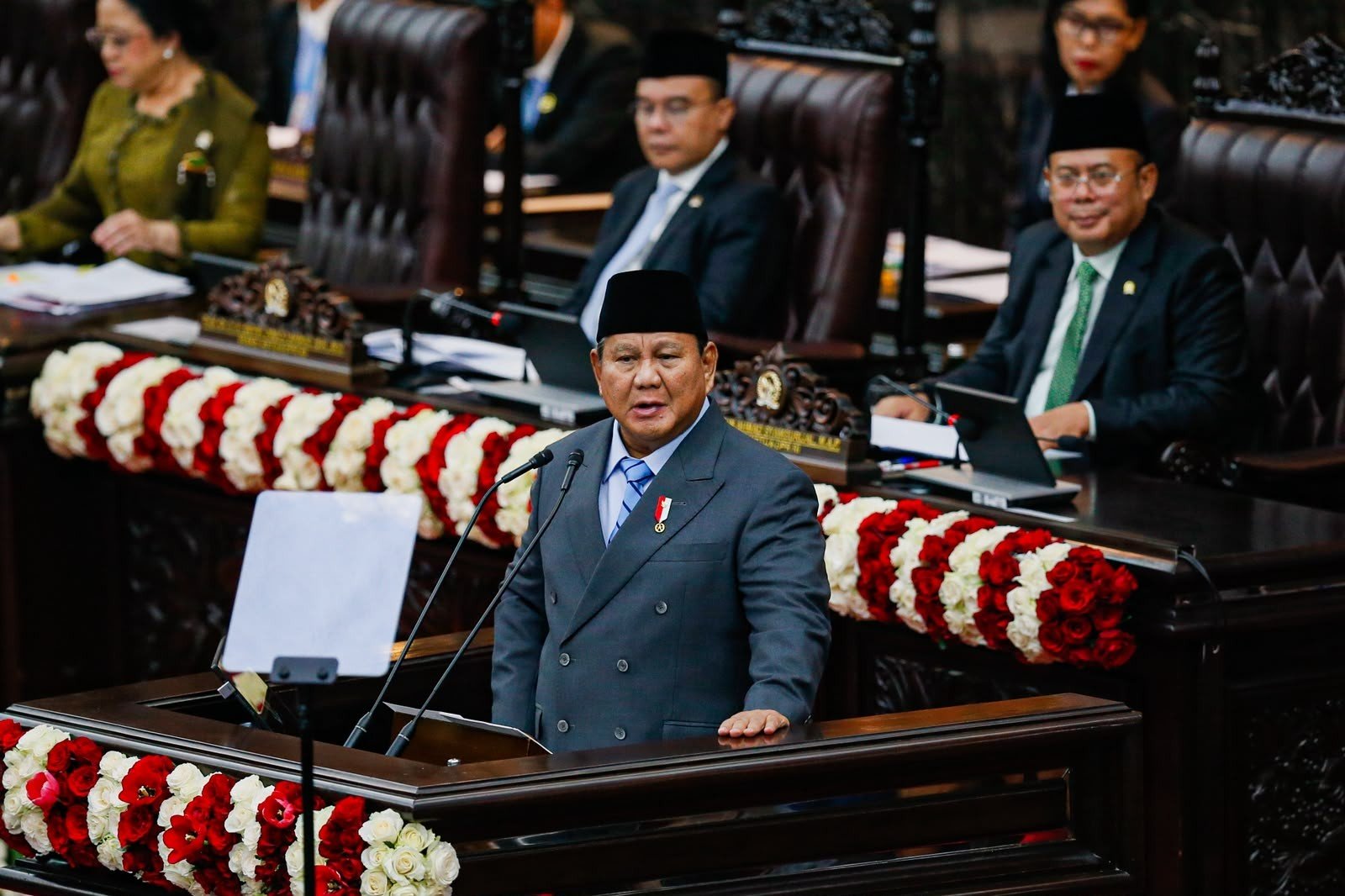Prabowo: Kemerdekaan RI Harus Terasa di Meja Makan Rakyat hingga Ruang Kelas Anak-anak. (Foto: Aldi Chandra/ iNews Media Group)