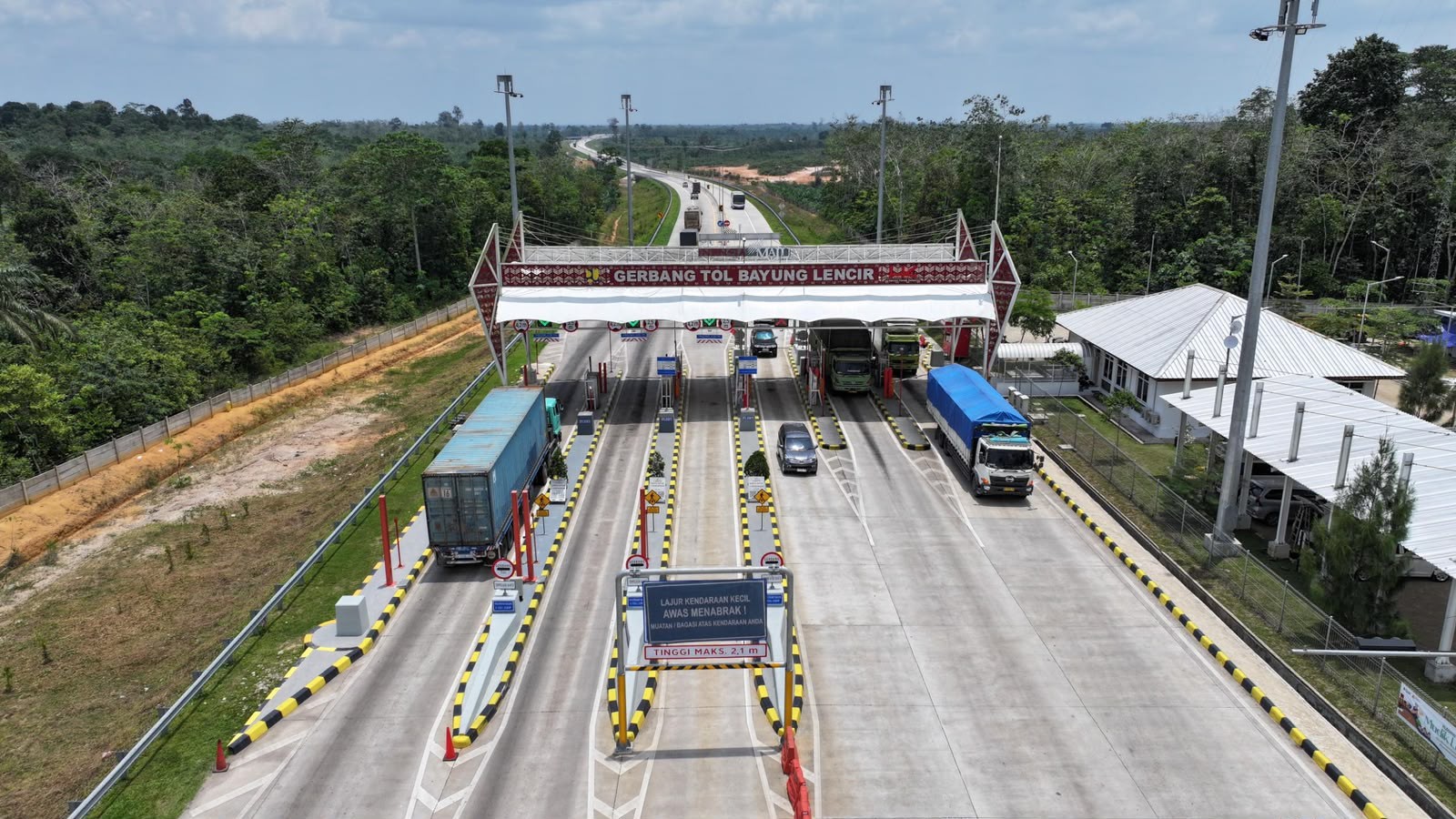 Tol Bayung Lencir-Simpang Ness Tak Lagi Gratis, Cek Rincian Tarifnya. (Foto: Dok. Hutama Karya)