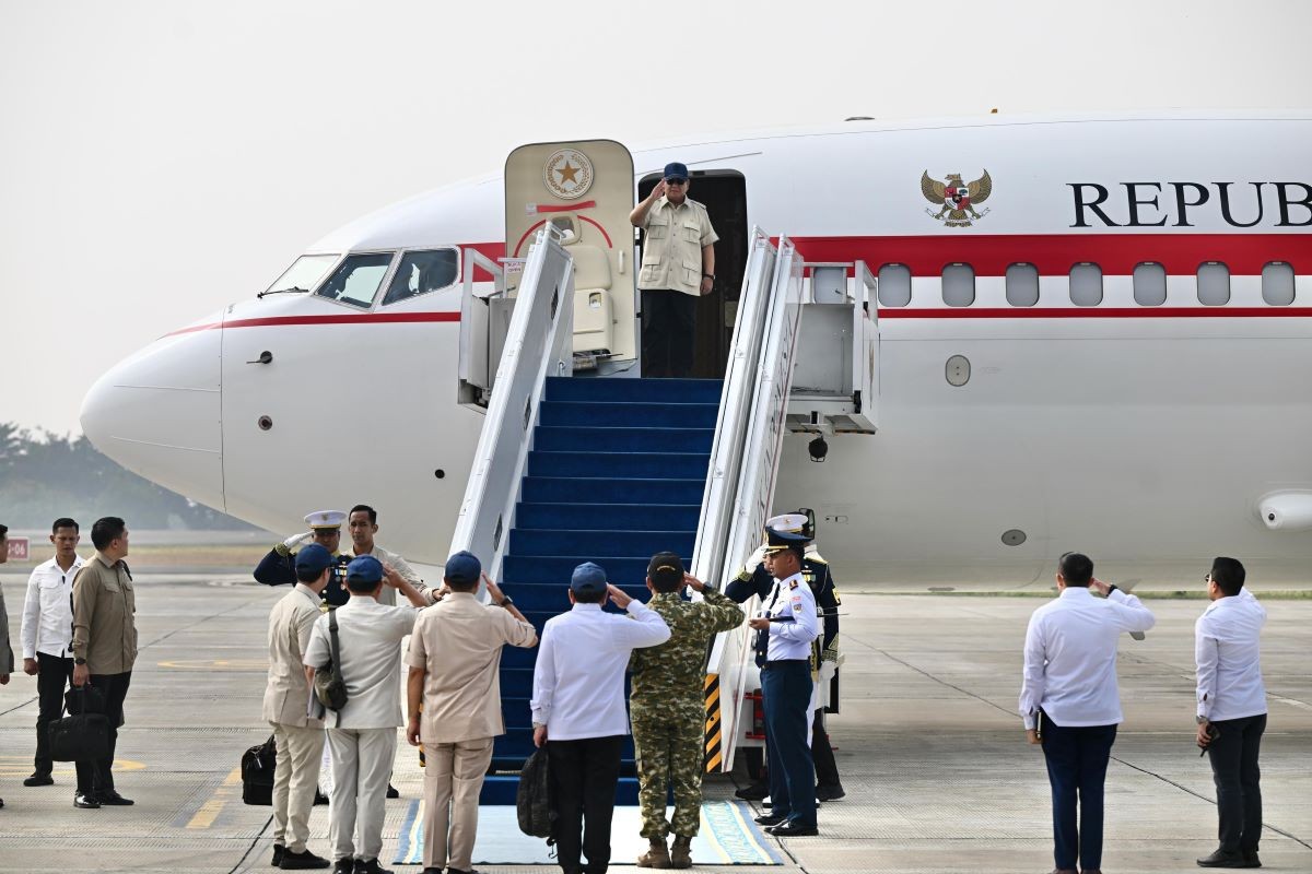 Prabowo Terbang ke Riau, Pastikan Penanganan Karhutla Tuntas dan Tak Berulang. (Foto: Dok. BPMI Setpres)