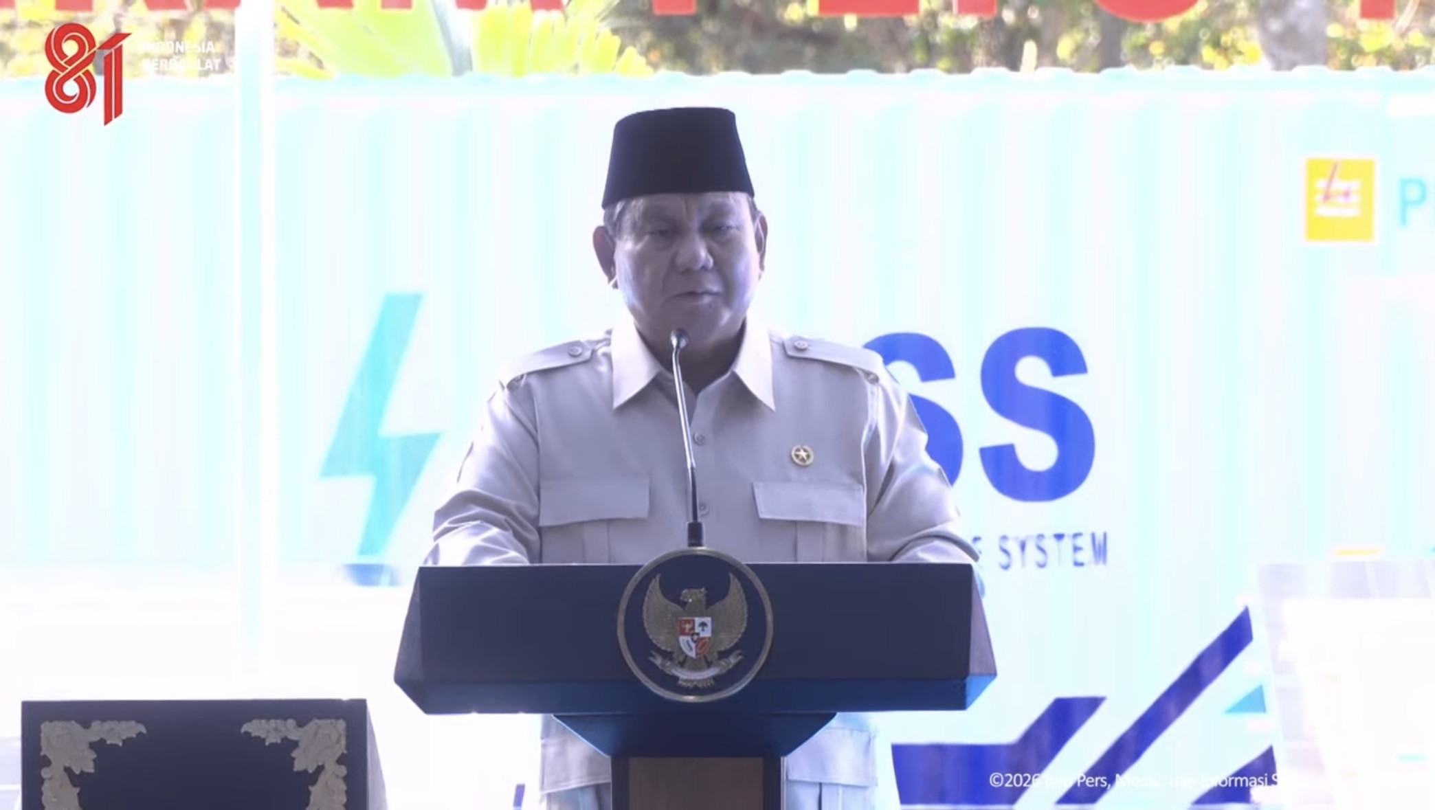 Prabowo Resmi Luncurkan Program PLTS 100 GW. (Foto: BPMI Setpres)