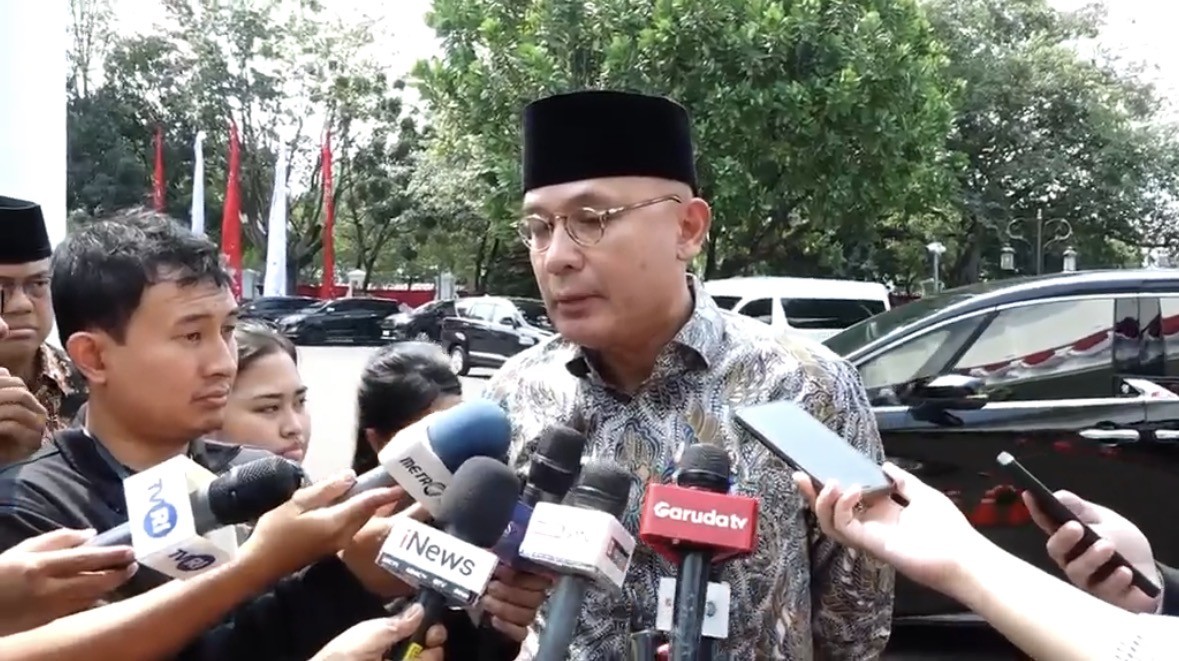 Prabowo Terima Kunjungan Presiden Timor Leste dan 20 Penerima Nobel Laureate. (Foto: Riyan Rizki/iNews Media Group)