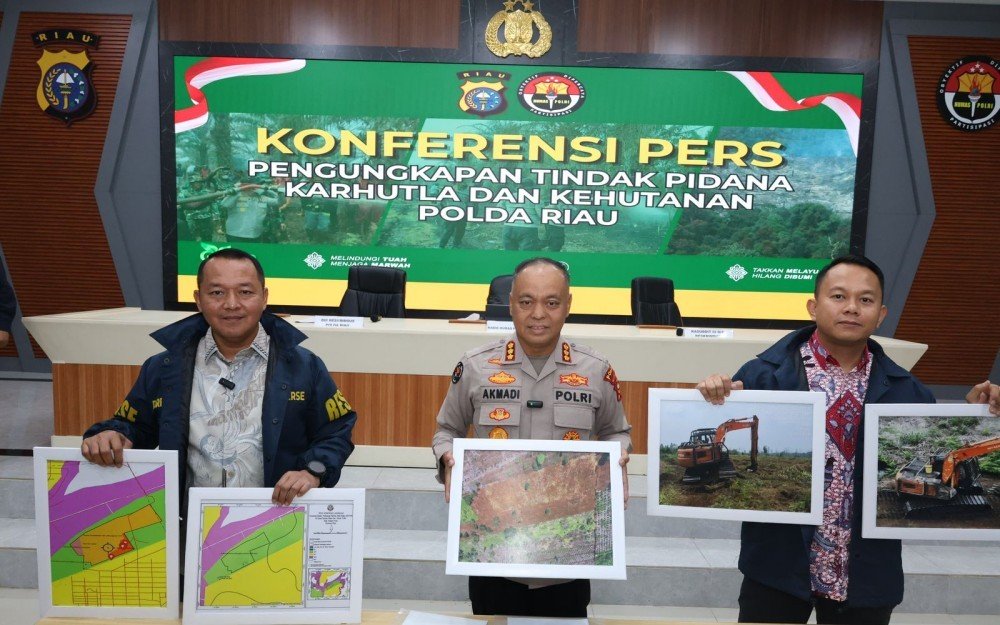Polri Ungkap 37 Kasus Karhutla di Riau, 40 Orang Jadi Tersangka