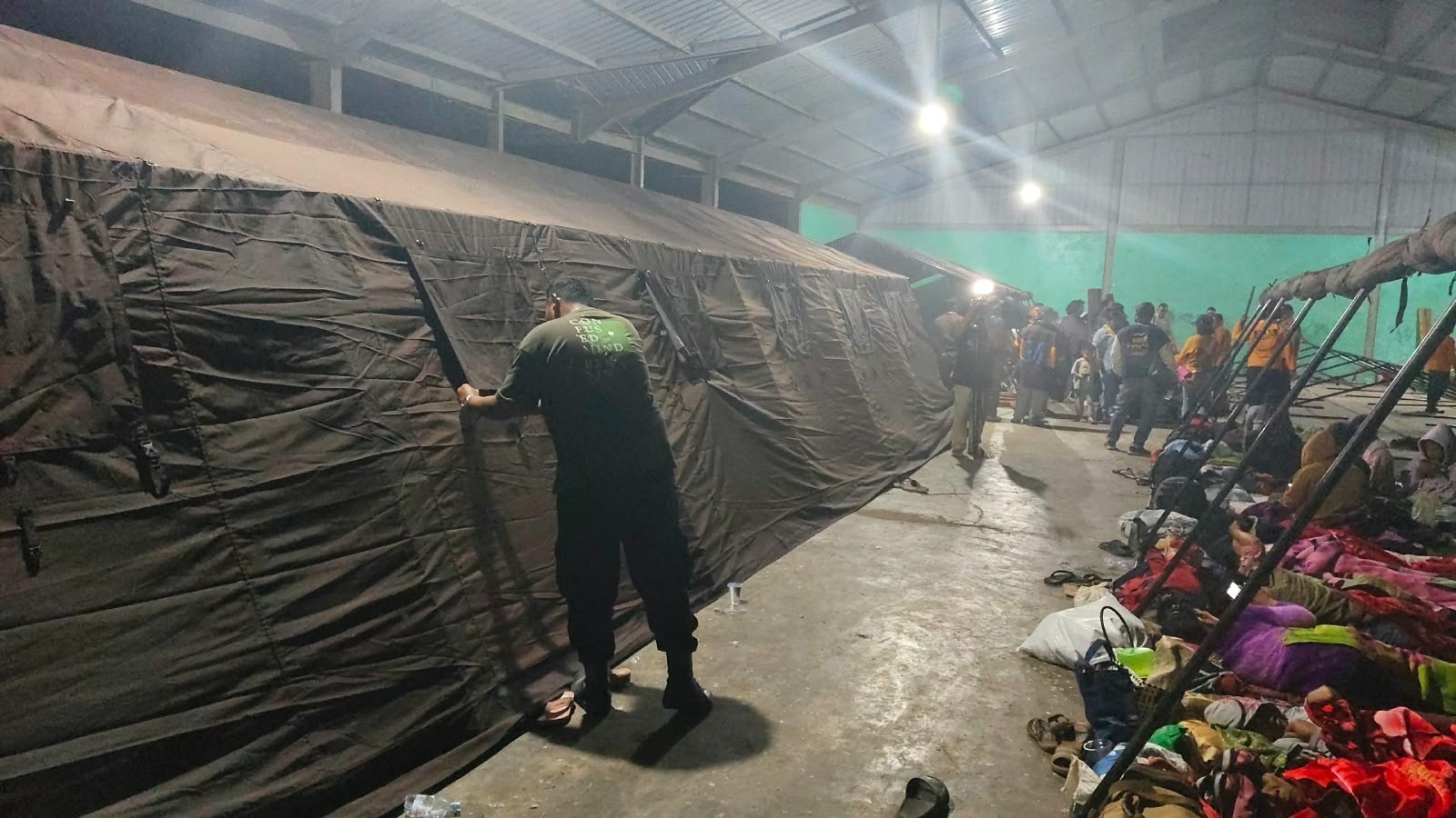 Aktivitas Gunung Sinabung Meningkat, 615 Orang Mengungsi. (Foto: Dok. BPBD Kabupaten Karo)