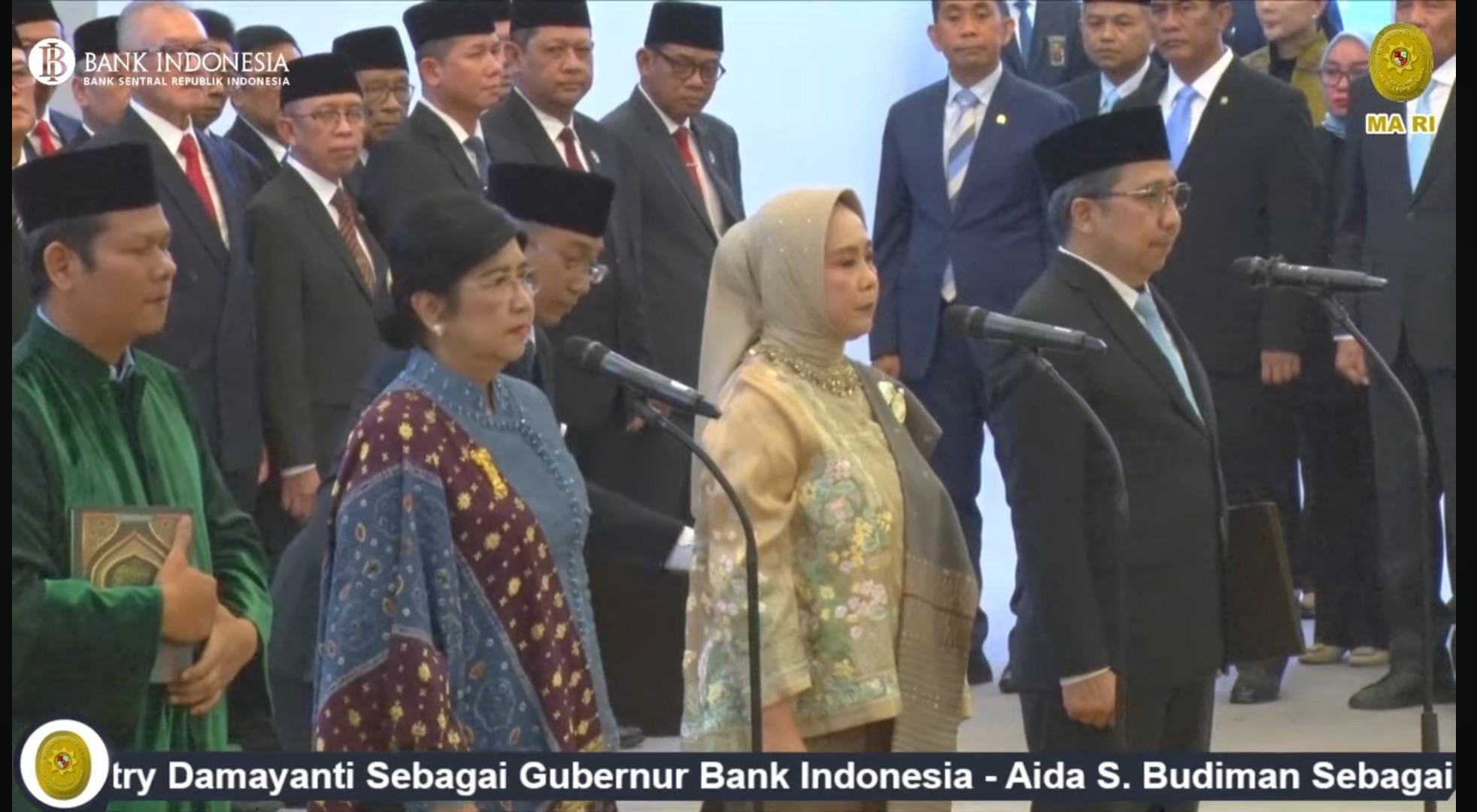 Sah! Destry Damayanti Resmi Dilantik Sebagai Gubernur BI. Foto: Bank Indonesia.