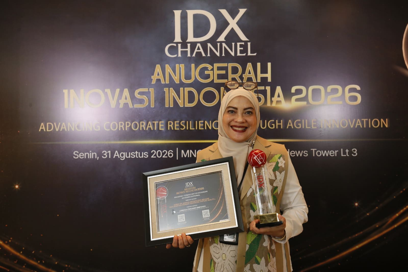 LPS Raih Penghargaan Inovasi dari IDXChannel Lewat Sarana Edukasi Berbasis Teknologi VR. (Foto: MNC Media)