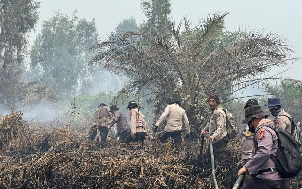 Polri Ungkap 45 Kasus Karhutla di Riau, 49 Orang Jadi Tersangka