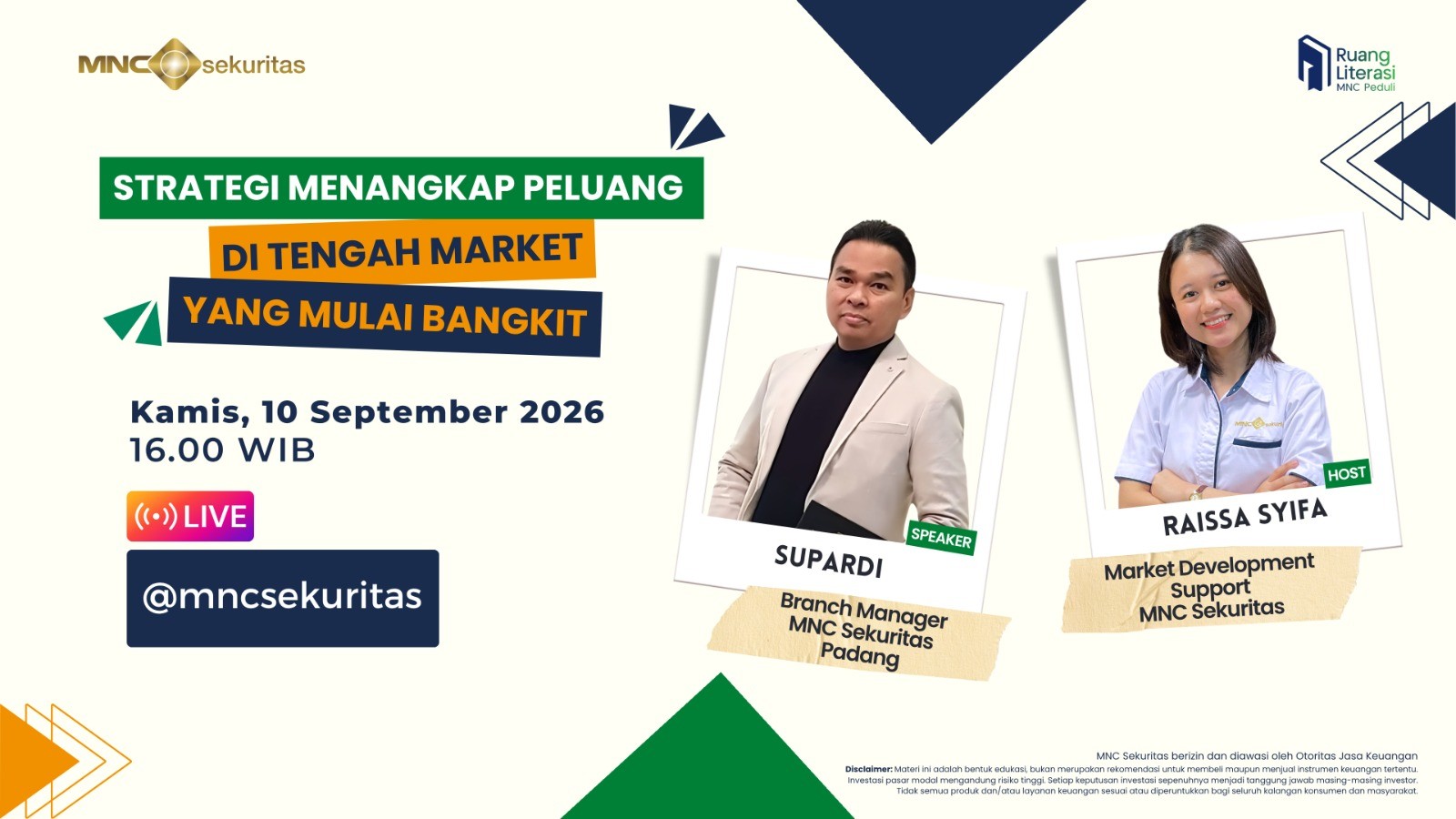 Tonton IG Live MNC Sekuritas “Strategi Menangkap Peluang di Tengah Market yang Mulai Bangkit