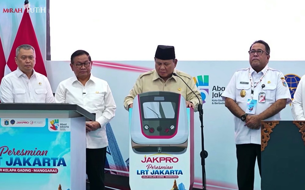 Presiden Prabowo Resmikan LRT Rute Kelapa Gading-Manggarai 