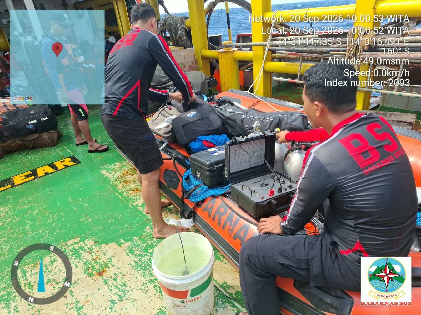 Evakuasi Korban KM Virgo, Tim SAR Turunkan Personel Basarnas Special Group. (Foto: Basarnas)
