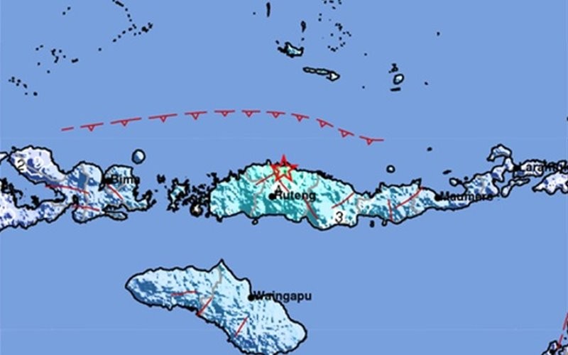 Gempa Bumi Magnitudo 5,3 Guncang Ruteng NTT, Berpusat di Darat