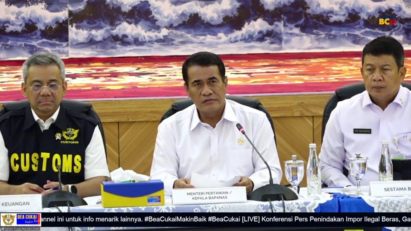 Mentan Amran Sebut Beras Impor Ilegal Dapat Picu Demotivasi Petani. (Foto: MNC Media)