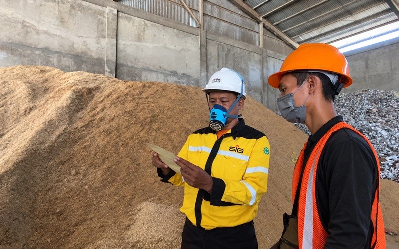 PT Semen Indonesia (Persero) Tbk (SMGR) terus mengoptimalkan penggunaan biomassa sebagai bahan bakar dalam produksi semen di Pabrik Tuban, Jatim. (Foto: Ist)