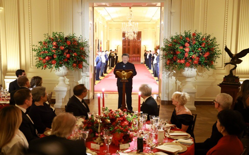 Trump-Xi Jinping Makan Malam Bersama CEO Big Tech, dari Elon Musk hingga Jensen Huang. (Foto: FMPRC)