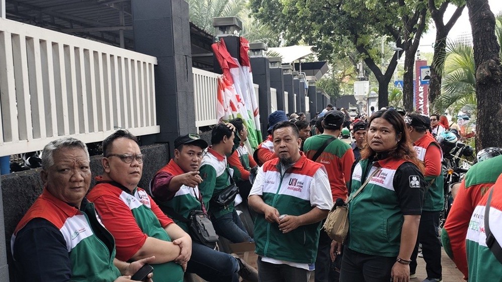 Aksi Kawal RUU Pelindungan Ketenagakerjaan, Ribuan Buruh Mulai Merapat ke Senayan. (Foto Zakky/IMG)