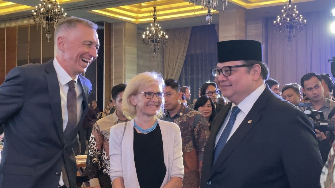 Dubes Jerman Tegaskan Komitmen Bilateral dengan RI dan Dukung IEU-CEPA. (Foto: Niko Prayoga/iNews Media Group)