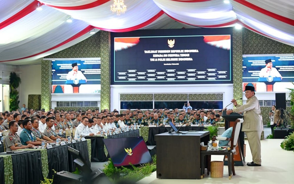Beri Arahan ke 800 Pati TNI-Polri, Prabowo Tekankan Penguatan Hadapi Tantangan Keamanan Modern