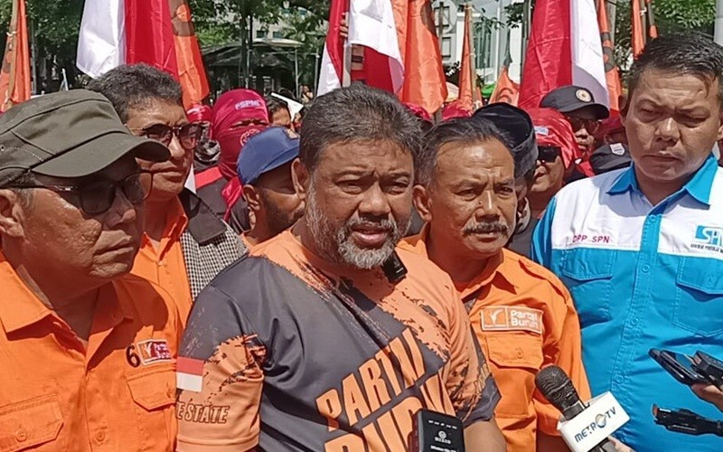 Konfederasi Serikat Pekerja Indonesia (KSPI) b mengusulkan kenaikan upah minimum 2027 antara 7,5 hingga 9,5 persen. (Foto: iNews Media Group)