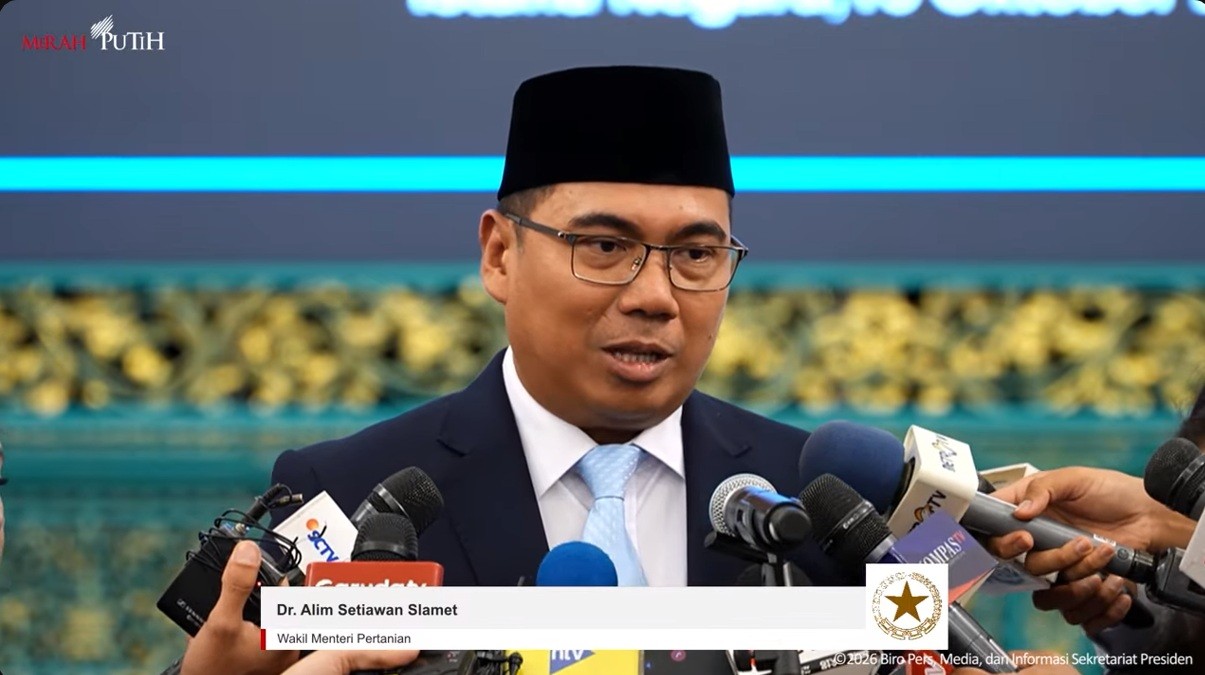 Wamentan Alim Janji Terapkan Hasil Riset dan Inovasi Perguruan Tinggi ke Sektor Pertanian. (Foto YT Setpres)