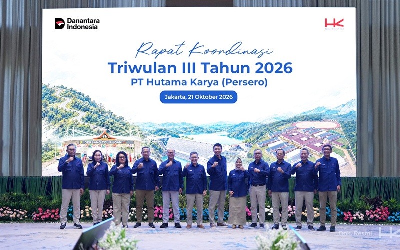 PT Hutama Karya (Persero) membukukan pertumbuhan laba bersih 6,30 persen secara tahunan hingga kuartal III-2026. (Foto: Ist)