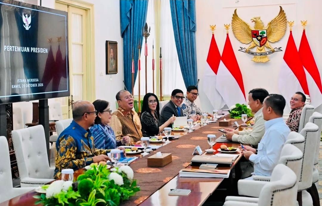 Prabowo Terima Tim Gabungan Perumus UU Satu Data di Istana. (Foto: Dok. BPMI Setpres)
