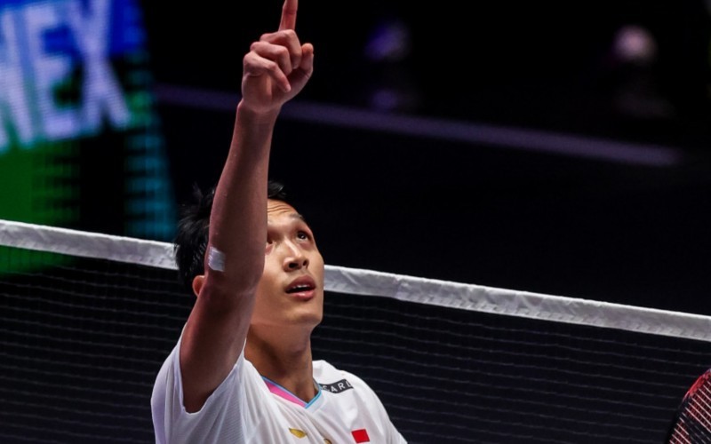 Pebulu tangkis Jonatan Christie menjadi jawara All England 2024 di partai tunggal putra. (BWF)
