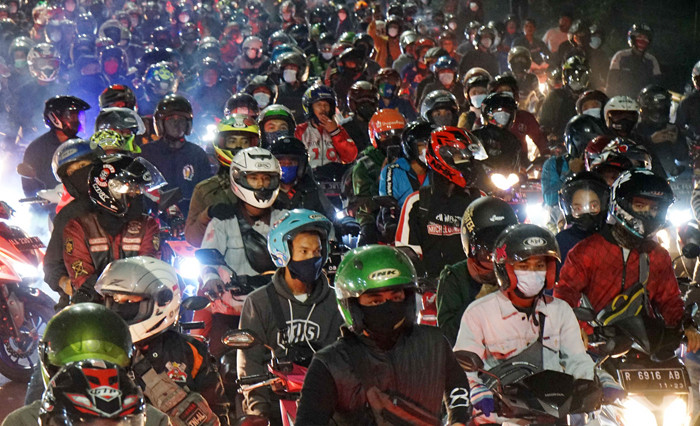 Ilustrasi pemudik motor (MNC Media)