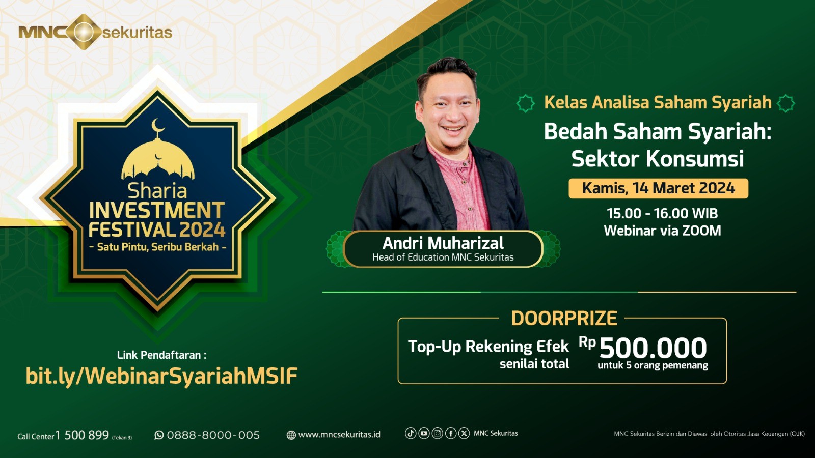 Ikuti Bedah Saham Syariah Sektor Konsumsi bersama MNC Sekuritas. (Foto: MNC Media)