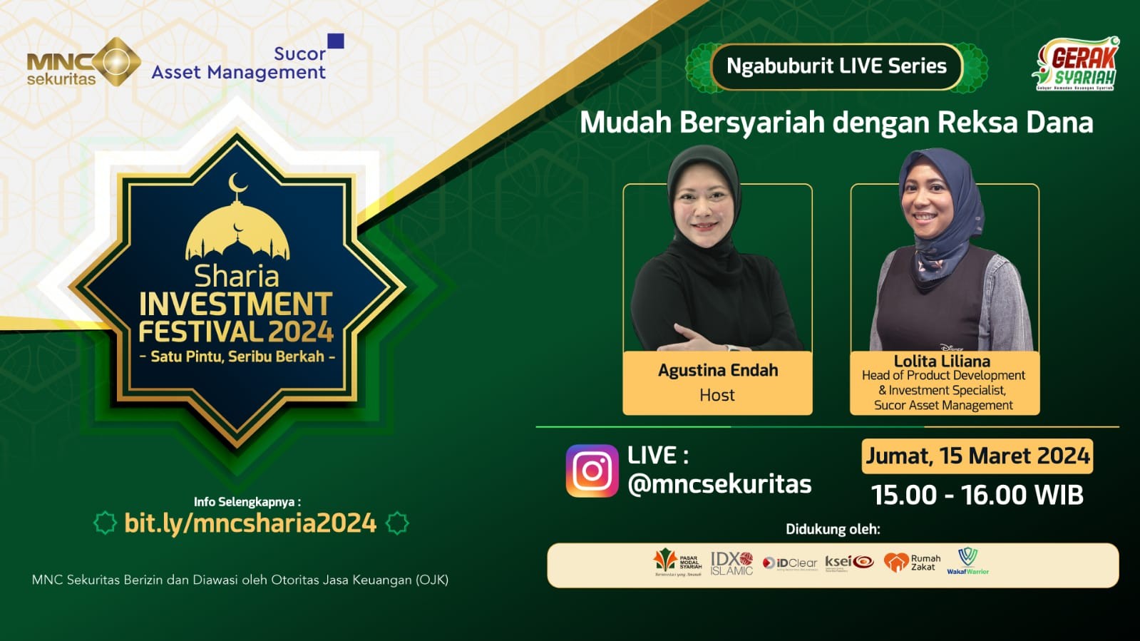 Saksikan IG Live MNC Sekuritas Hari Ini: Mudah Bersyariah dengan Reksa Dana (Foto MNC Media)