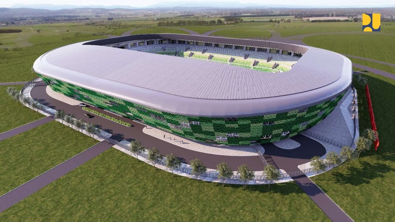 Gelaran PON XXI 2024, KemenPUPR Bangun Stadion Utama Sumatera Utara Rp587 Miliar (Foto: MNC Media)