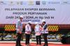 Tiga menteri melepas ekspor pertanian Rp140 Miliar di Surabaya. (Foto: Lukman hakim/Kontributor)