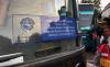 Kendaraan bus yang bisa beroperasi saat larangan mudik harus ditempel stiker khusus dari Kementerian Perhubungan.  (Foto: MNC Media)