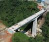 Jembatan DK88 memiliki tinggi lebih dari 60 meter dan panjang bentang 160 meter dengan tipe balance, di Desa depok, Kabupaten Purwakarta. (Foto: MNC Media)