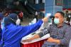 Vaksinasi di stasiun kereta api. (Foto: MNC Media)
