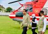 Presiden Joko Widodo (Jokowi) akhirnya tiba di Helipad Stadion Srikandi, Lumajang,. (Foto: MNC Media)