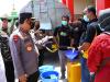 Kapolri Jenderal Polisi Listyo Sigit Prabowo meninjau Pasar Sehat Sabilulungan Soreang, Kabupaten Bandung, Jawa Barat, Kamis (24/3/2022).