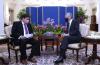 Bertemu PM Lee Hsien Loong di Bali, Airlangga Apresiasi Singapura (FOTO: MNC Media)