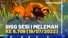 IHSG Sesi I Melemah ke 6.709 (19/07/2022).(SUMBER : IDX CHANNEL)